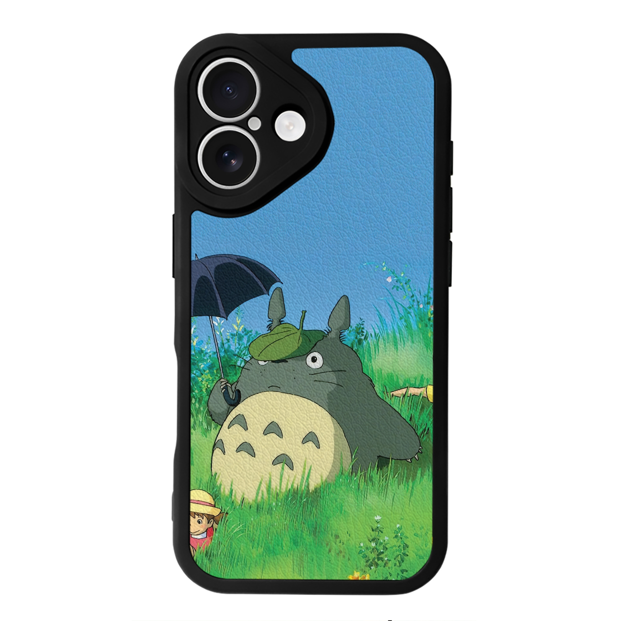 となりのトトロ 草壁メイ 草壁サツキ My Neighbor Totoro Satsuki Kusakabe Mei Kusakabe 【iPhone 16シリーズ対応】シリコンスマホケース（レザー調） 材質：シリコン